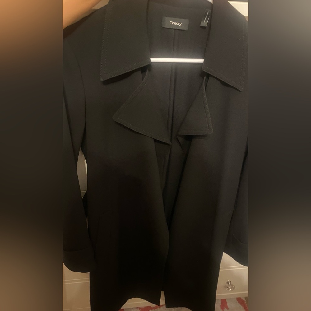 Theory Black Trench Coat